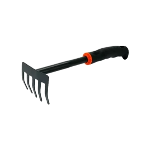 Garden Rake- Sturdy Handle, Comfortable Grip, Black