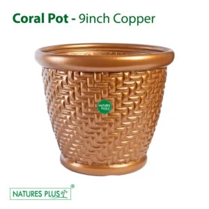 Coral Pot Copper 9 Inch (Pack of 3)