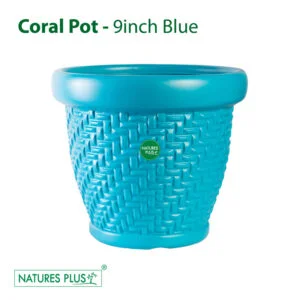 Coral Pot Blue - 9 Inch (Pack of 2)
